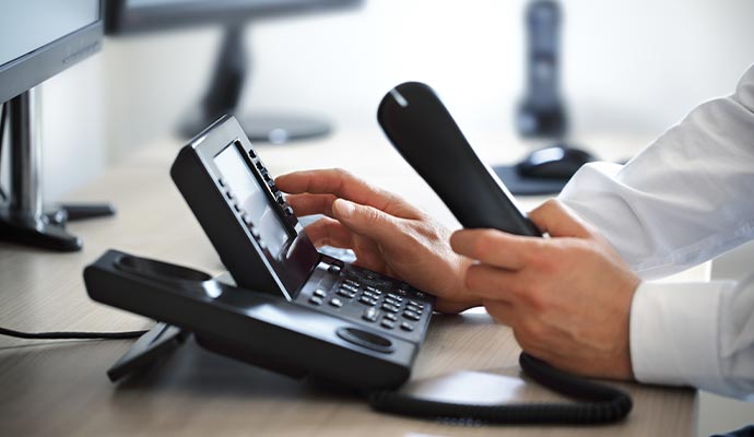 Business phone system with user interface and handset