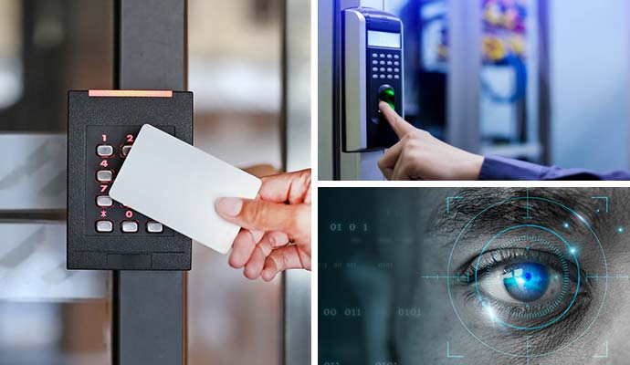 Collage of different types of access control