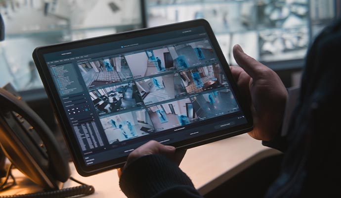 Commercial security monitoring system tablet