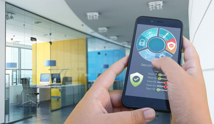 Controlling Commercial Security With Mobile App