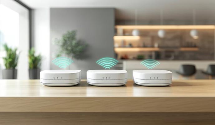 Mesh wi-fi router system for seamless wireless coverage