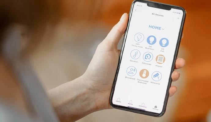Home automation smartphone app interface
