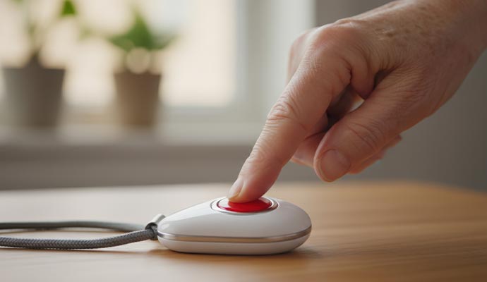 Medical alert pendant panic button