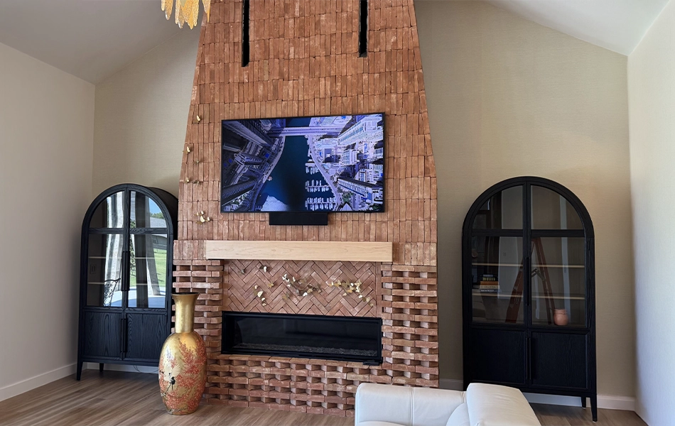 mounted TV display
