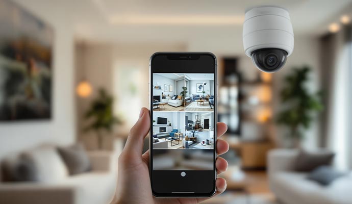Residential security camera smartphone